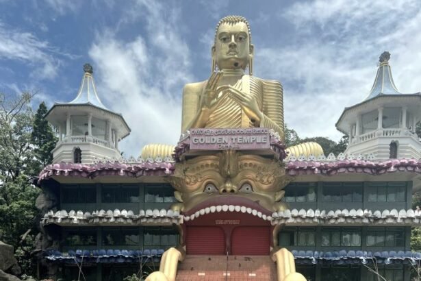 Dambulla cave temple complex i is a World Heritage Site 148 kilometres (92 mi) east of Colombo ,in the central part of the Sri Lanka.