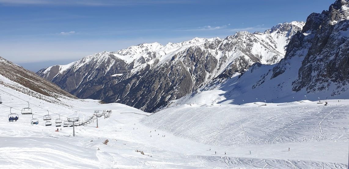Shymbulak Mountain Resort is a winter sports resort in Almaty, Kazakhstan in the Trans-Ili Alatau Mountains.