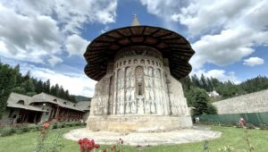 The Voroneț Monastery is located in the Voroneț district of the small town of Gura Humorului in Suceava County in the historical Bukovina region of Romania.