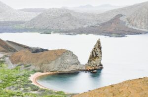 The Pinnacle Rock is one of the best-known images of the Bartolomé Island ,in the Galapagos archipelago of Ecuador.