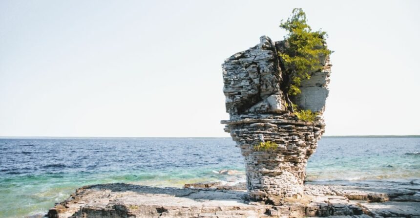 Flowerpot Island is an uninhabited island in George's Bay of Lake Huron ,in the province of Ontario, Canada.