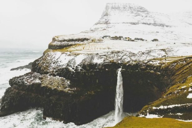 Múlafossur is a waterfall near the village of Gásadaluron on the island of Vágar in the Faroe Islands.