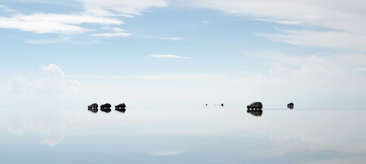 The Salar de Uyuni is a vast salt flat located in the highlands of southwestern Bolivia.