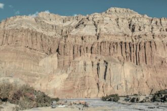 Mustang Caves or Sky Caves, refers to an impressive comlex of more than 10,000 man-made caves dug into the sandstone cliffs of Upper Mustang in northern Nepal.
