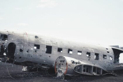 Solheimasandur Beach is a black sand beach on the south coast of Iceland that's home to the US Navy DC-3 plane wreckage. 
