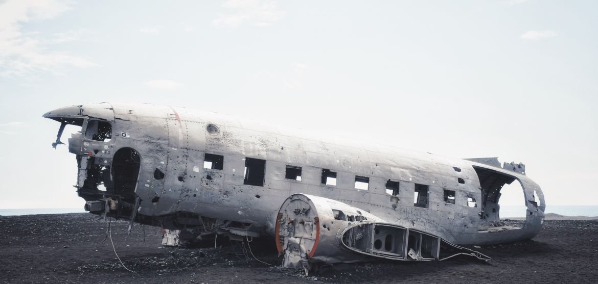 Solheimasandur Beach is a black sand beach on the south coast of Iceland that's home to the US Navy DC-3 plane wreckage.