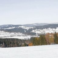 The Kněžický vrch Ski Resort located above the town of Vrchlabí ,a town in Trutnov District in the Hradec Králové Region of the Czech Republic.