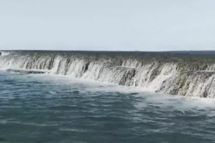 The Waterfall Reef Located off the coast of Cygnet Bay in the Dampier Peninsula , a peninsula located north of Broome and Roebuck Bay in the Kimberley region of Western Australia.