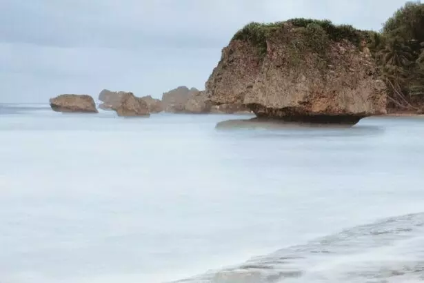 Bathsheba beach located at the small village of Bathsheba ,in the parish of St. Joseph, on the east coast of the Caribbean island nation of Barbados.