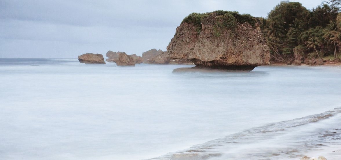 Bathsheba beach located at the small village of Bathsheba ,in the parish of St. Joseph, on the east coast of the Caribbean island nation of Barbados.