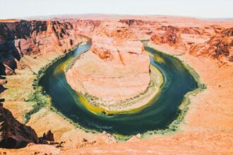 Horseshoe Bend is a horseshoe-shaped valley meander of the Colorado River near the town of Page, Arizona, United States.