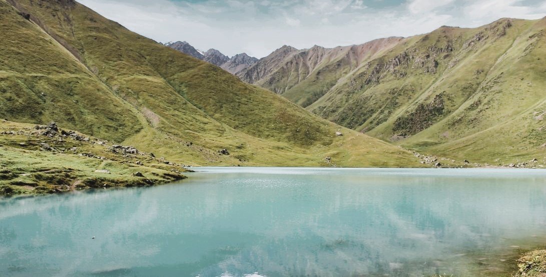 Mountain lake Kol-Tor is located 86 km from the city of Bishkek on the northern slopes of the Kyrgyz ridge, in Kyrgyzstan.