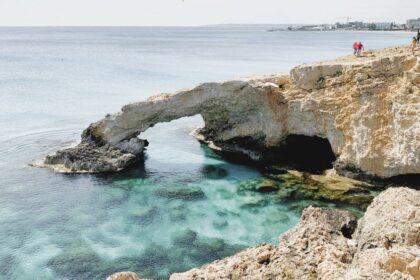 The Ayia Napa Sea Caves located along the stunning coastline on the edge of Ayia Napa. In the Cape Greco National Park,in Cyprus.