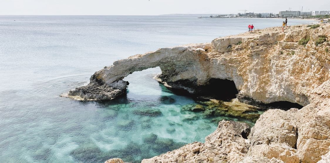 The Ayia Napa Sea Caves located along the stunning coastline on the edge of Ayia Napa. In the Cape Greco National Park,in Cyprus.