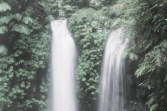 Banyumala Twin Waterfalls are a pair of waterfalls on the northern slopes of northern Bali ,in the Buleleng Regency ,Indonesia.
