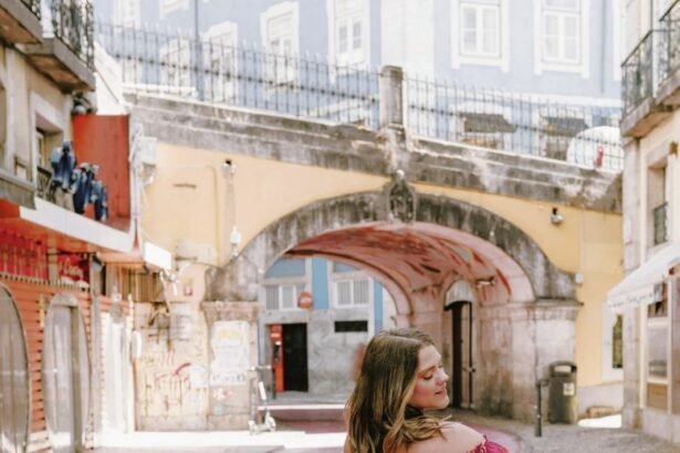 Calle Rosa, also known as the Pink Street , located in Cais do Sodre Neighborhood in Lisbon, Portugal.