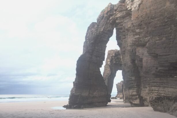 La playa de las Catedrales is a beach in the municipality of Ribadeo ,province of Lugo , on the Cantabrian Sea in Galicia, Spain.