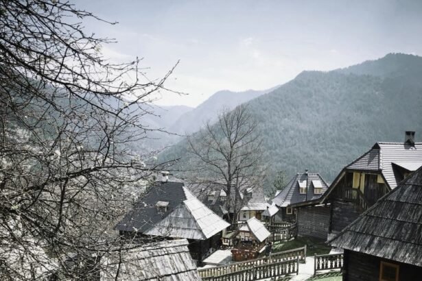 Küstendorf also known as Drvengrad , is a traditional village built for a film , located 200 km southwest of Belgrade in Serbia.