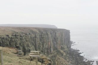 Dunnet Head is a peninsula on the north-east coast of Scotland and forms the northernmost point of the British mainland.