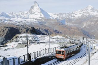 The Gornergrat Railway in Zermatt is an electrically operated cog railway on the Gornergrat in the Monte Rosa region of Switzerland.