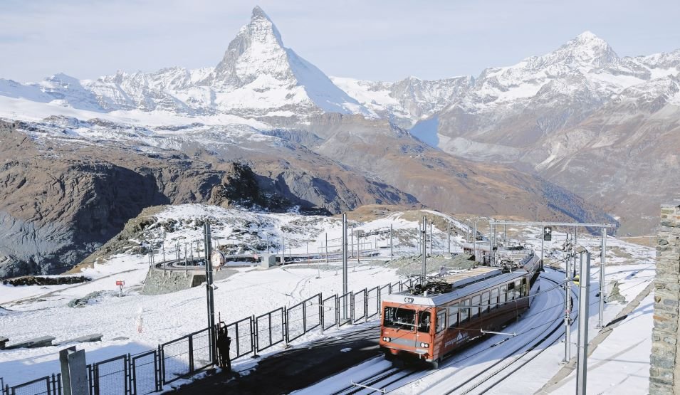 The Gornergrat Railway in Zermatt is an electrically operated cog railway on the Gornergrat in the Monte Rosa region of Switzerland.