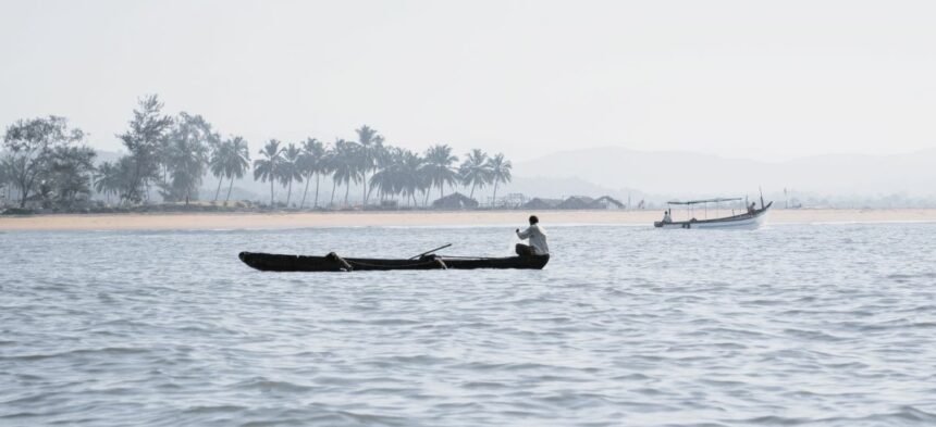 Palolem Beach is located in Canacona, a city and a municipal council in the district of South Goa, Goa state, India.
