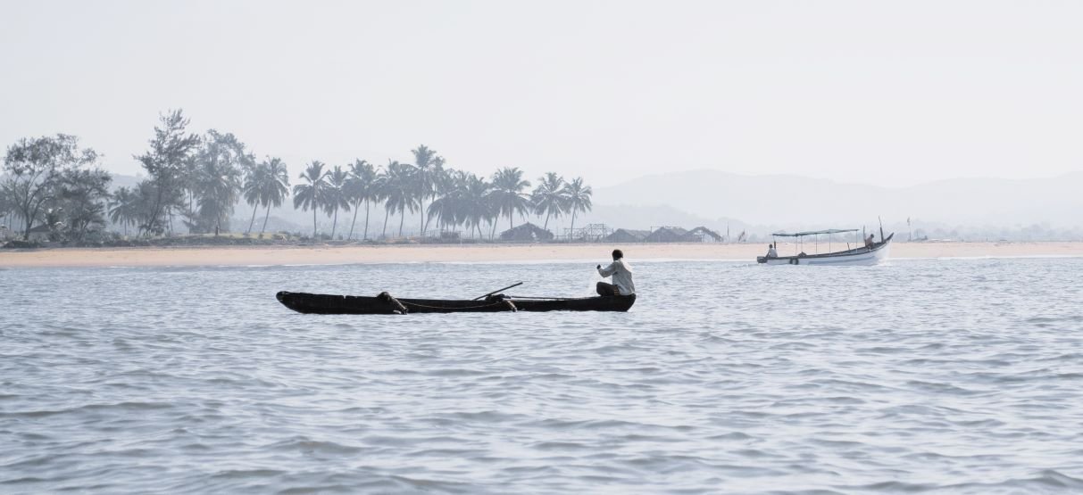 Palolem Beach is located in Canacona, a city and a municipal council in the district of South Goa, Goa state, India.
