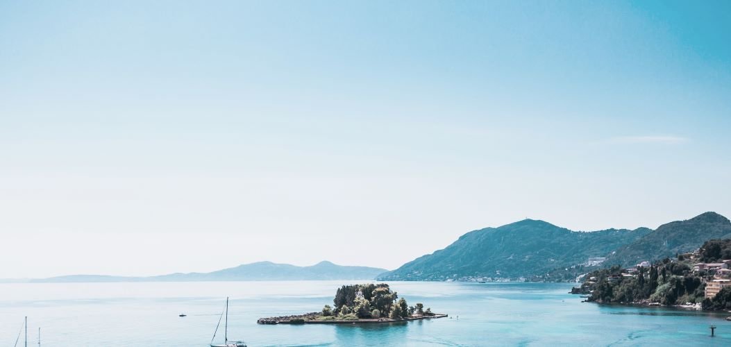 Pontikonisi is a tiny rocky islet in the Ionian Sea. It is one of the Ionian Islands and is located just a few meters east of Corfu.