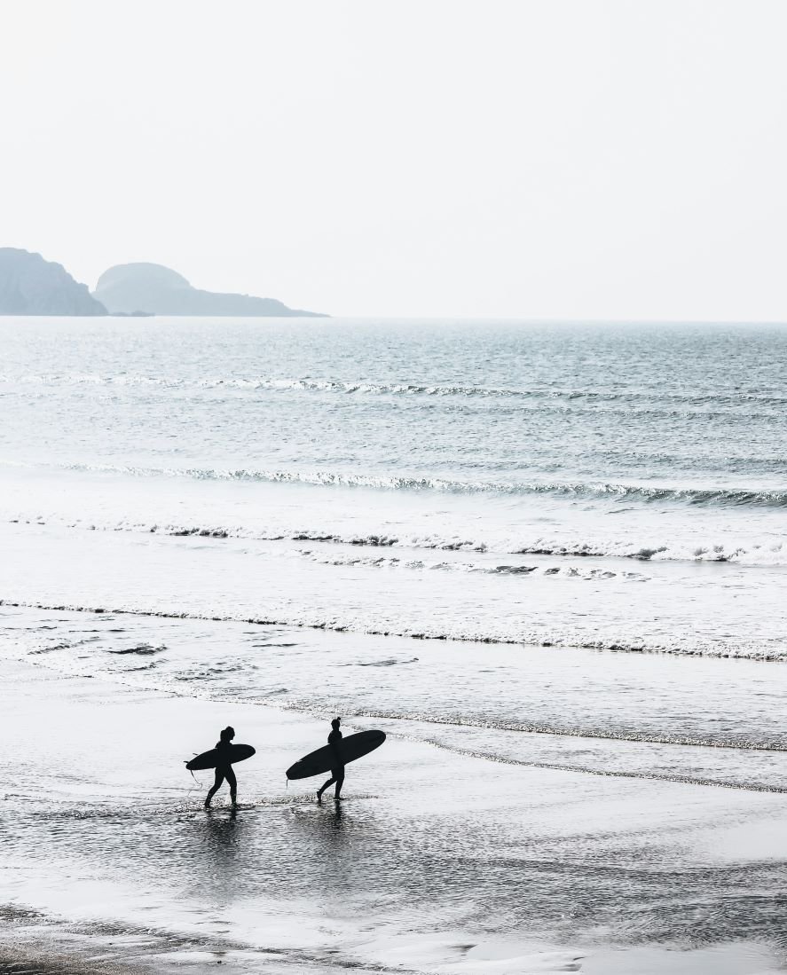 Salinas Beach - Playa De Salinas located in Castrillón, within the province and autonomous community of Asturias, in northern Spain.