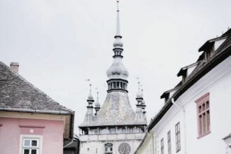 The Sighișoara Clock Tower is a prominent historical building located in the small town of Sighișoara ,Transylvania, Romania.