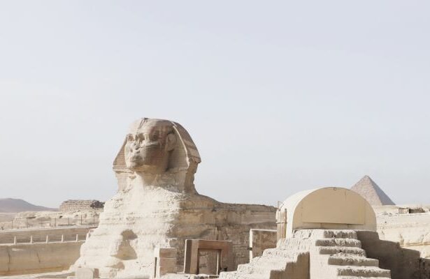 The Great Sphinx of Giza is a limestone sculpture located in the Giza Necropolis, on the western bank of the Nile River ,Egypt.