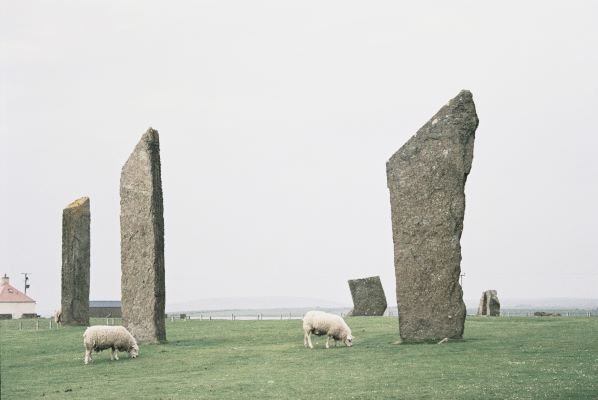 The Standing Stones of Stenness is a Neolithic monument five miles northeast of Stromness on the mainland of Orkney, Scotland.