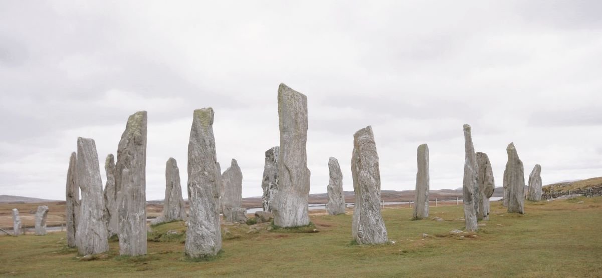 The Callanish Stones are one of Scotland's best preserved Neolithic monuments on the west coast of Isle of Lewis in the Outer Hebrides.
