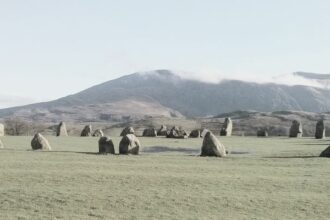 Castlerigg Stone Circle is a megalithic cromlech structure ,Located near the city of Keswick , North West England,United Kingdom.
