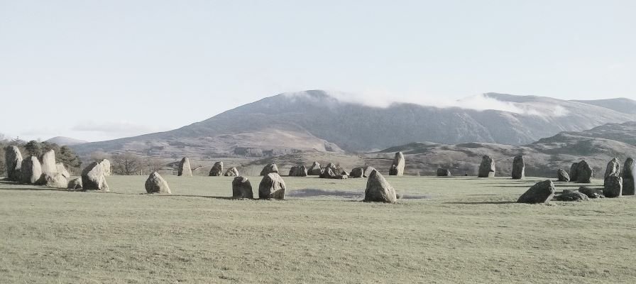 Castlerigg Stone Circle is a megalithic cromlech structure ,Located near the city of Keswick , North West England,United Kingdom.