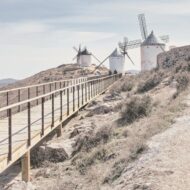 The Consuegra Windmills located on the Calderico hill,in Consuegra , a municipality in the province of Toledo, Castile-La Mancha, Spain.