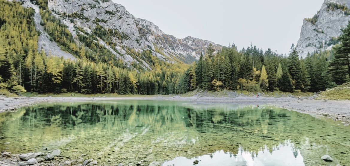 Grüner See (Green Lake) is a karst lake ,in the area of the municipality of Tragöß-Sankt Katharein in the Oberort district, in Styria, Austria.
