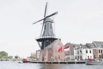 The De Adriaan mill located in the municipality of Haarlem, a city in the north-west of the Netherlands.