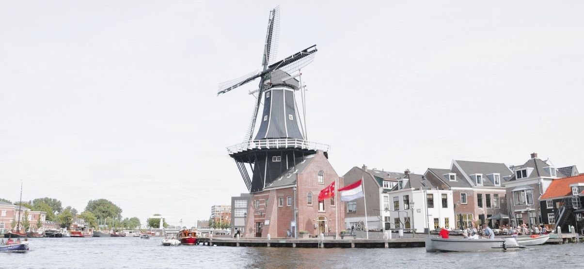 The De Adriaan mill located in the municipality of Haarlem, a city in the north-west of the Netherlands.