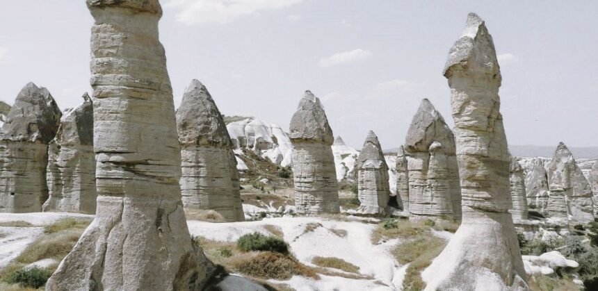 Love Valley is located in Göreme National Park, in the Nevsehir province of Cappadocia, Turkey.