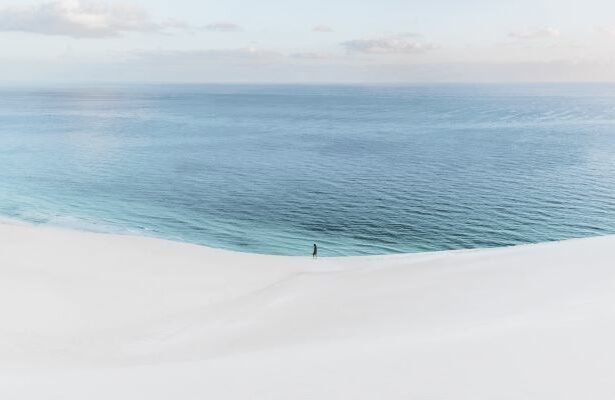 Arher sand dunes located in Socotra , an island of Yemen in the northwest Indian Ocean.