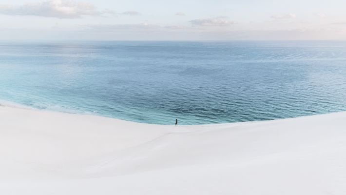 Arher sand dunes located in Socotra , an island of Yemen in the northwest Indian Ocean.