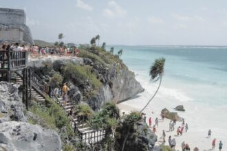 Tulum is an archaeological site of an ancient Mayan city is located on the so-called Riviera Maya, a coastal strip on the Caribbean coast of Mexico.