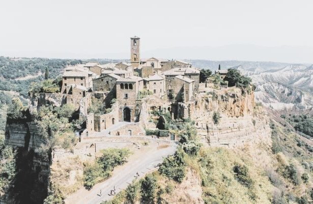 Civita di Bagnoregio is a mediaeval hill top village in the commune of Bagnoregio in the Viterbo province of Central Italy.