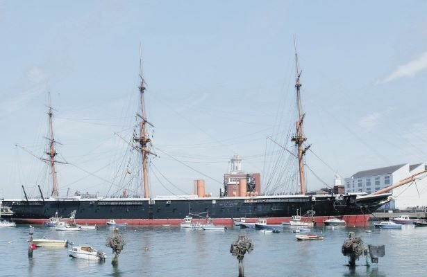 HMS Warrior a 40-gun steam-powered armoured frigate , an ironclad ship built for the Royal Navy in 1860