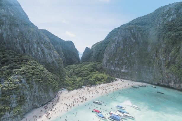 Maya Bay is located in the Andaman Sea in the Phi Phi archipelago, on the small protected island of Phi Phi Le ,in Thailand.